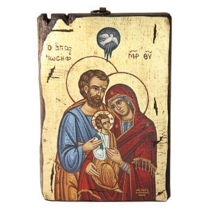 The Holy family of Nazareth 2 Icon on wood