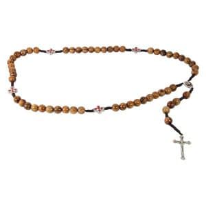 Olive Wood Rosary with Soil from Jerusalem