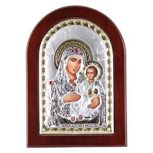 Mary of Jerusalem Icon with silver 3-D
